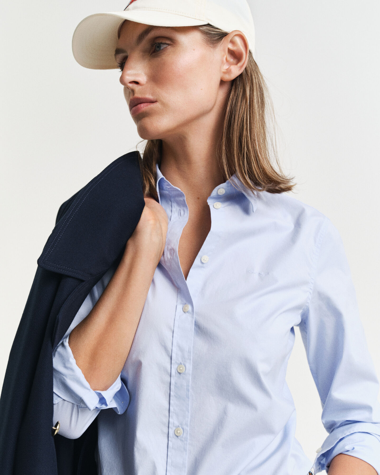 Chemise coupe slim en popeline