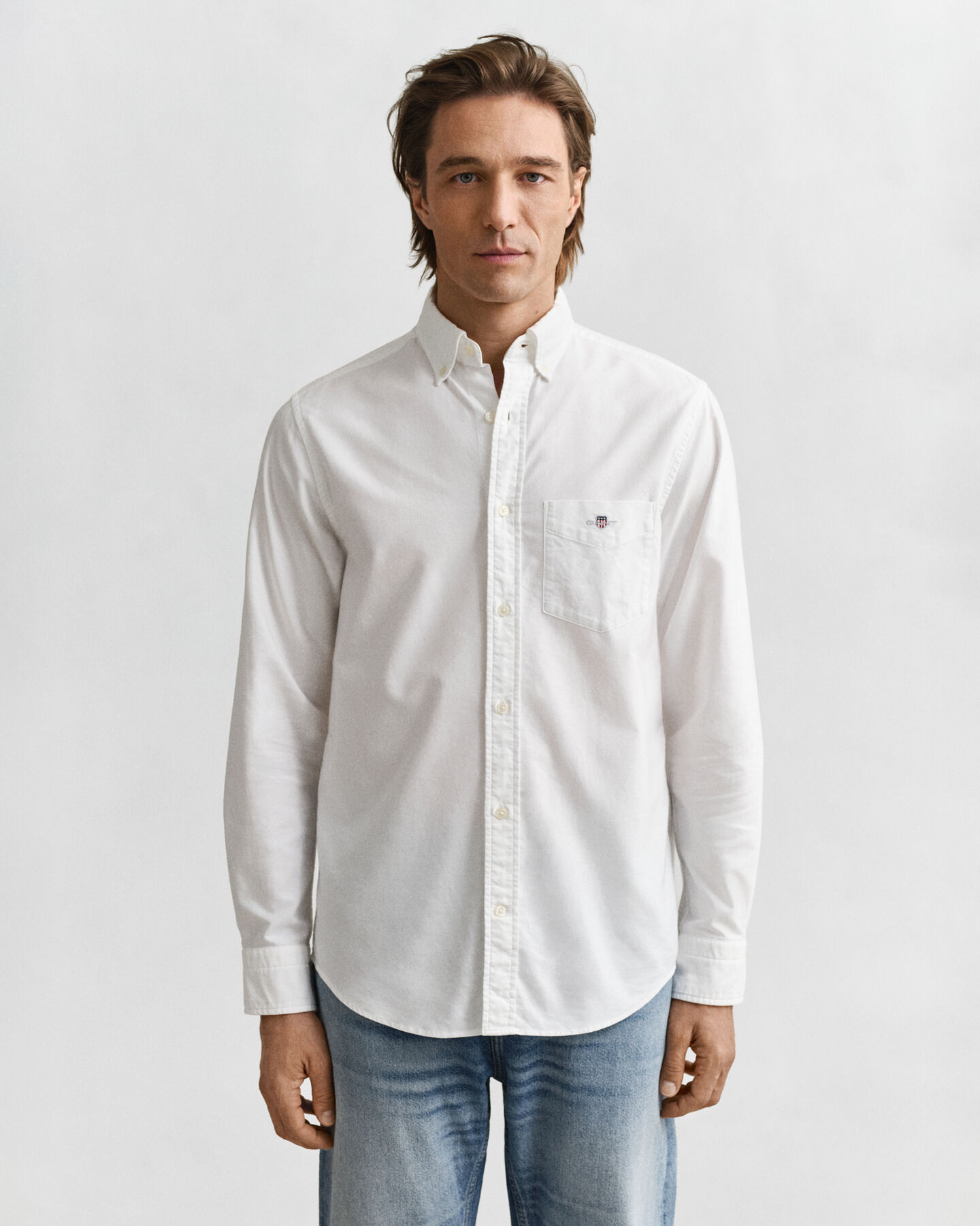 Chemise coupe regular en coton Oxford classique