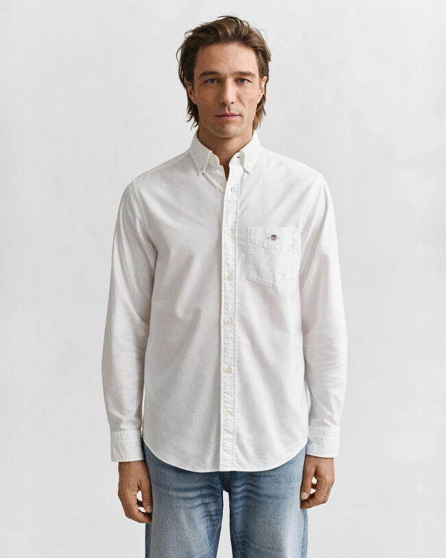 Chemise coupe regular en coton Oxford classique