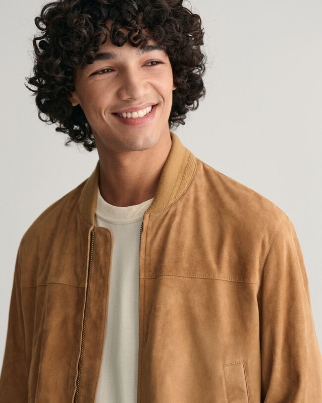 Blouson aviateur en daim