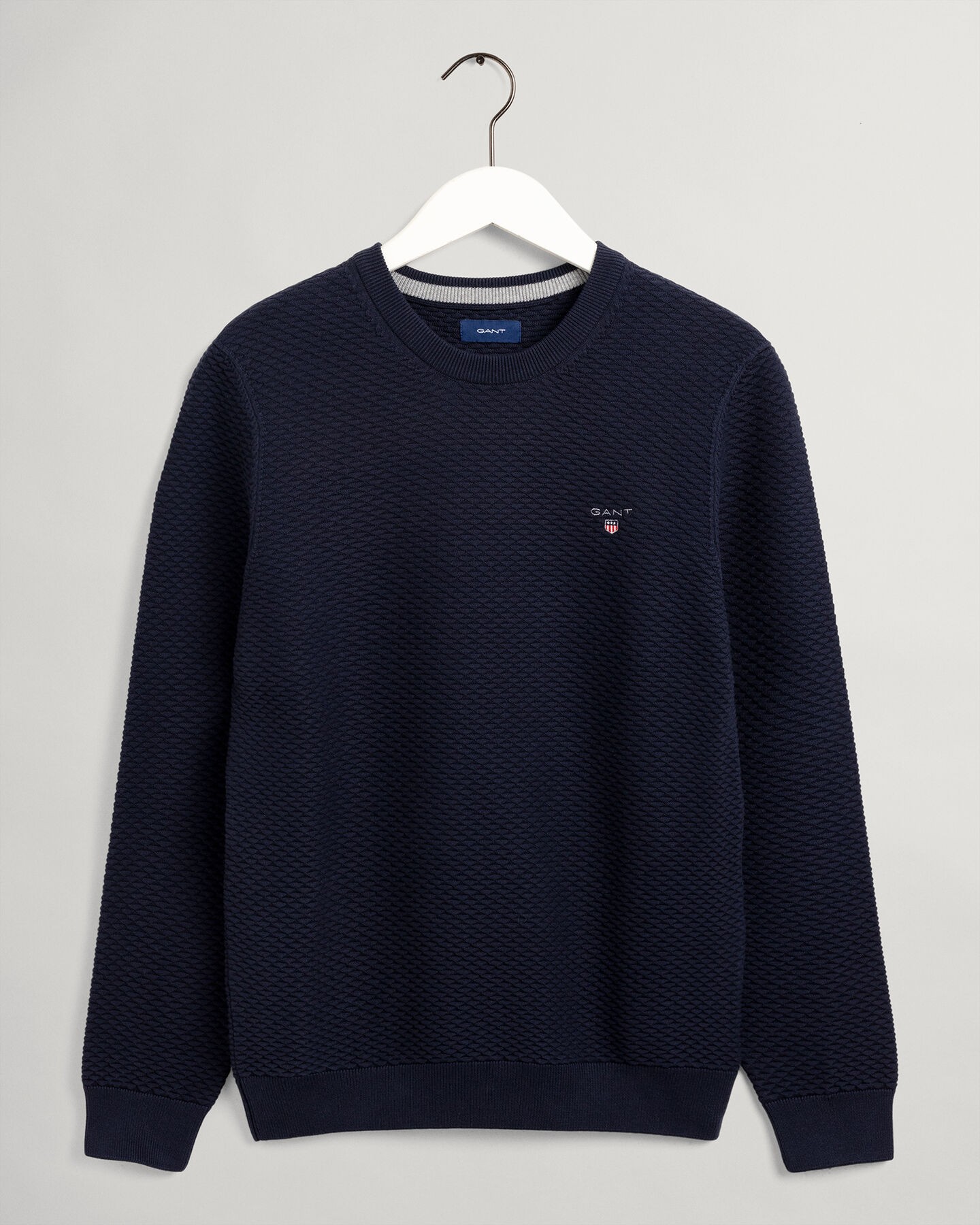 Pull ras du cou avec motif Triangle Texture