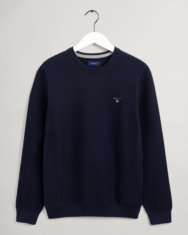 Pull ras du cou avec motif Triangle Texture