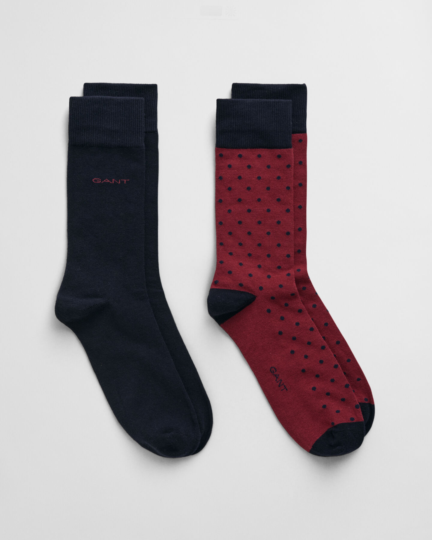 Lot de 2 paires de chaussettes unies et à pois