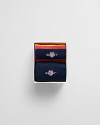 Coffret cadeau de 2&nbsp;paires de chaussettes &agrave; rayures Rugger Shield