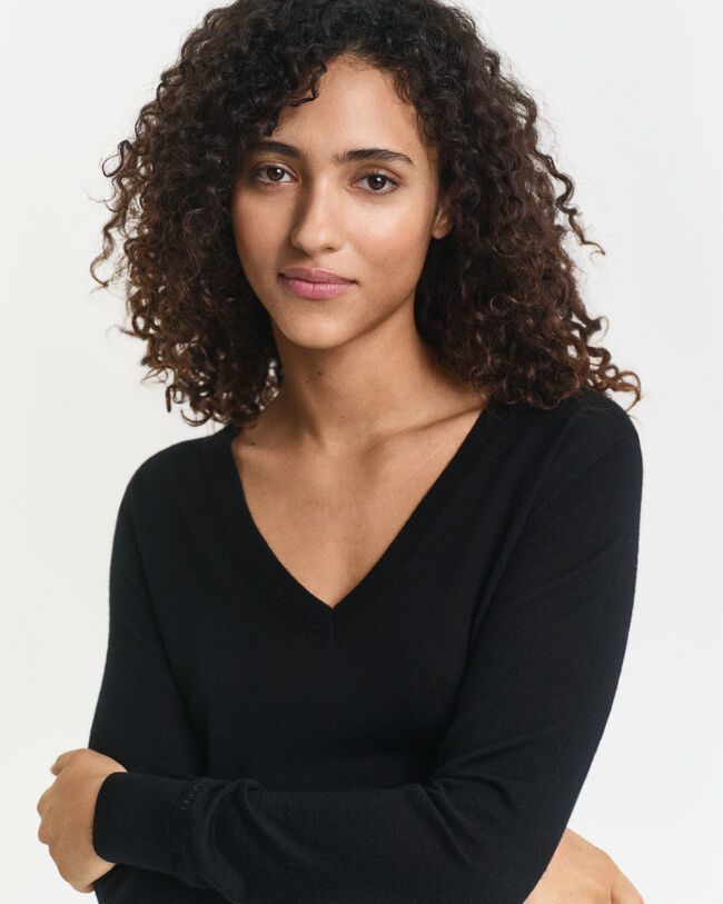 Pull col V en laine mérinos extrafine