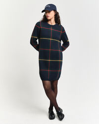 Robe ras du cou à carreaux