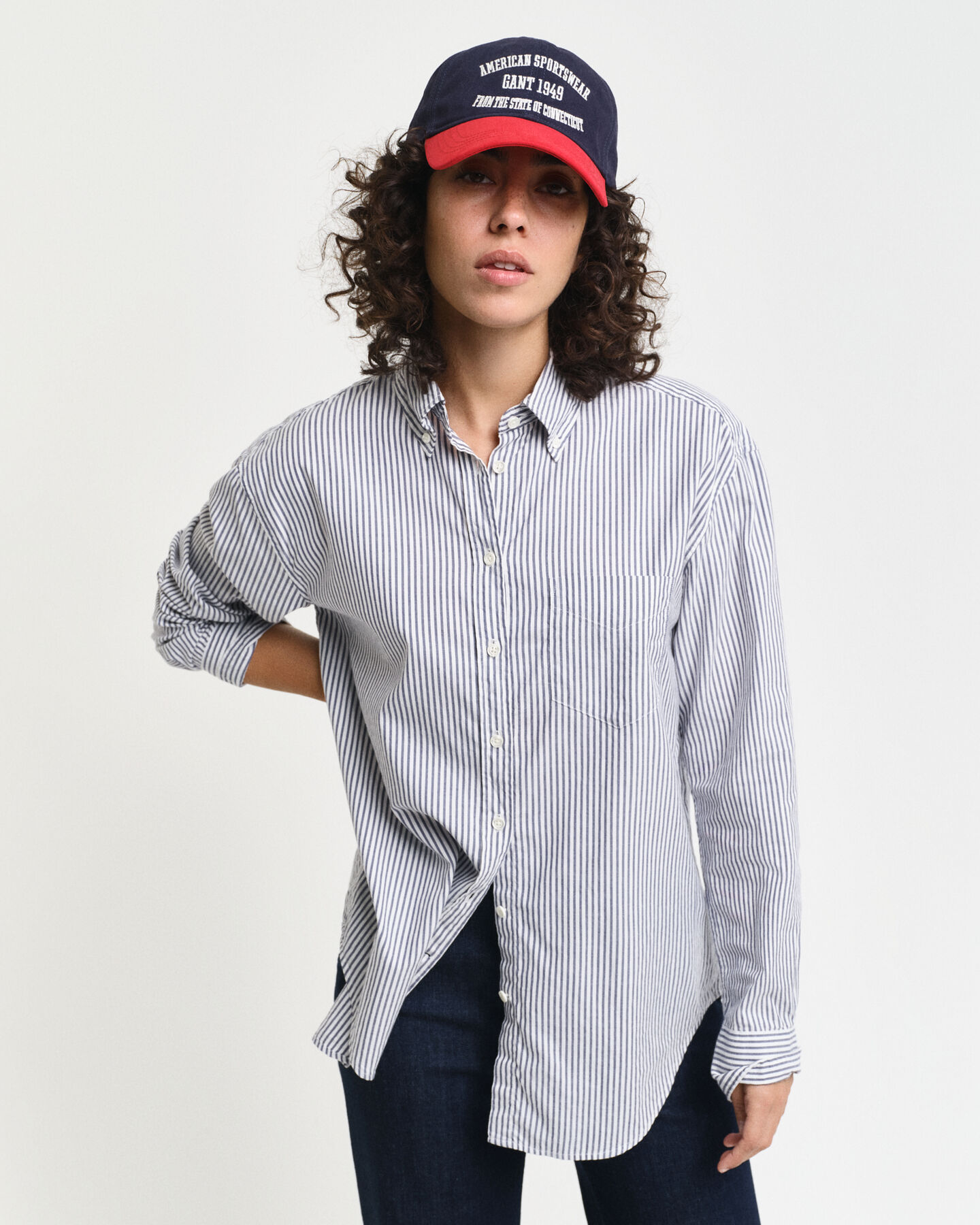 Chemise relaxed fit en coton Oxford Luxury à rayures