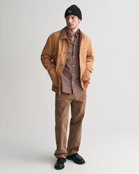 Chemise regular fit en serg&eacute; vichy l&eacute;ger