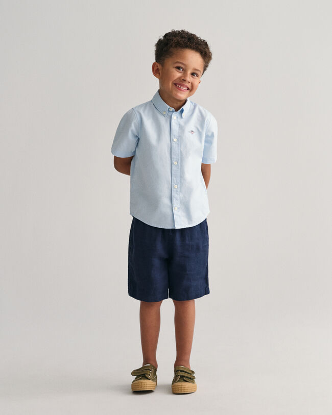 Chemise en coton Oxford &agrave; manches courtes Kids