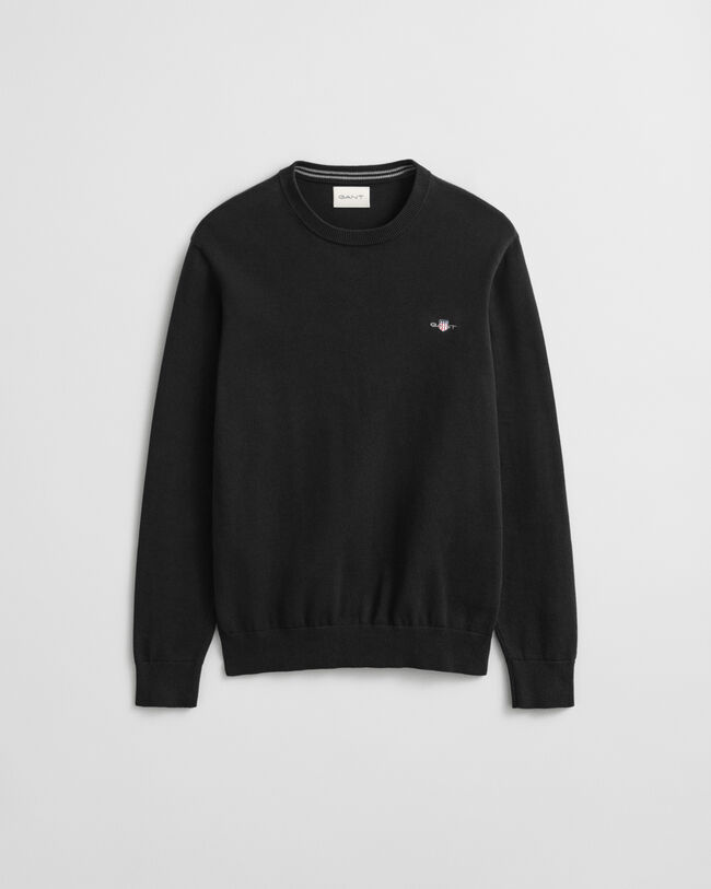 Pull col rond en coton classique