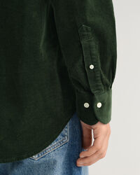 Chemise regular fit en velours côtelé