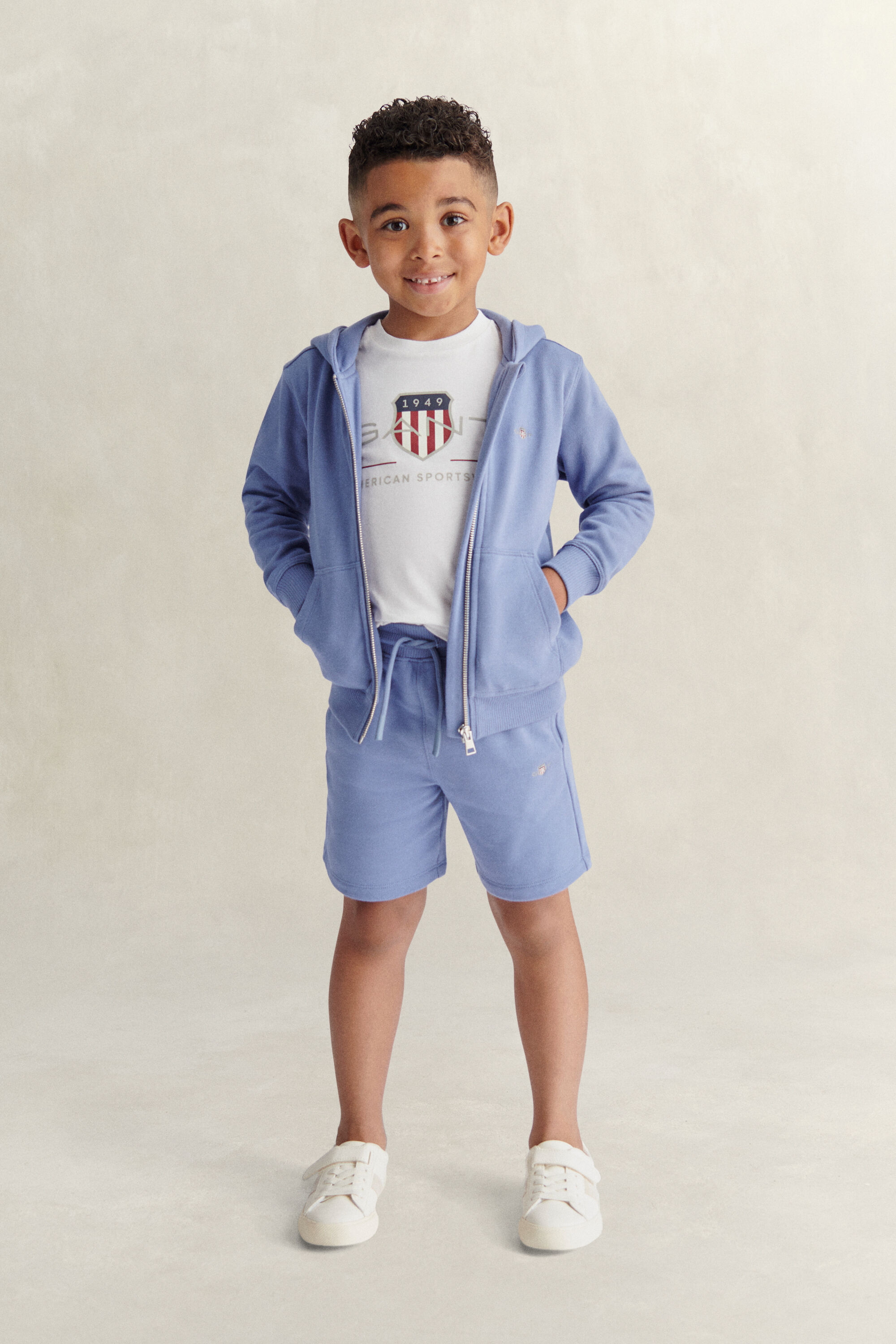 Ensemble sweat à capuche zippé, t-shirt et pantalon de jogging Shield Garçon