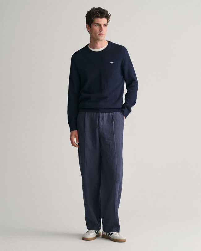 Pull ras du cou en coton Structured