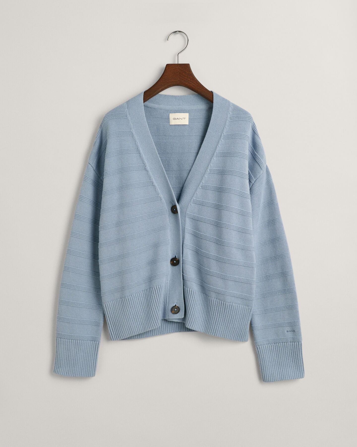Cardigan en coton à rayures Tonal
