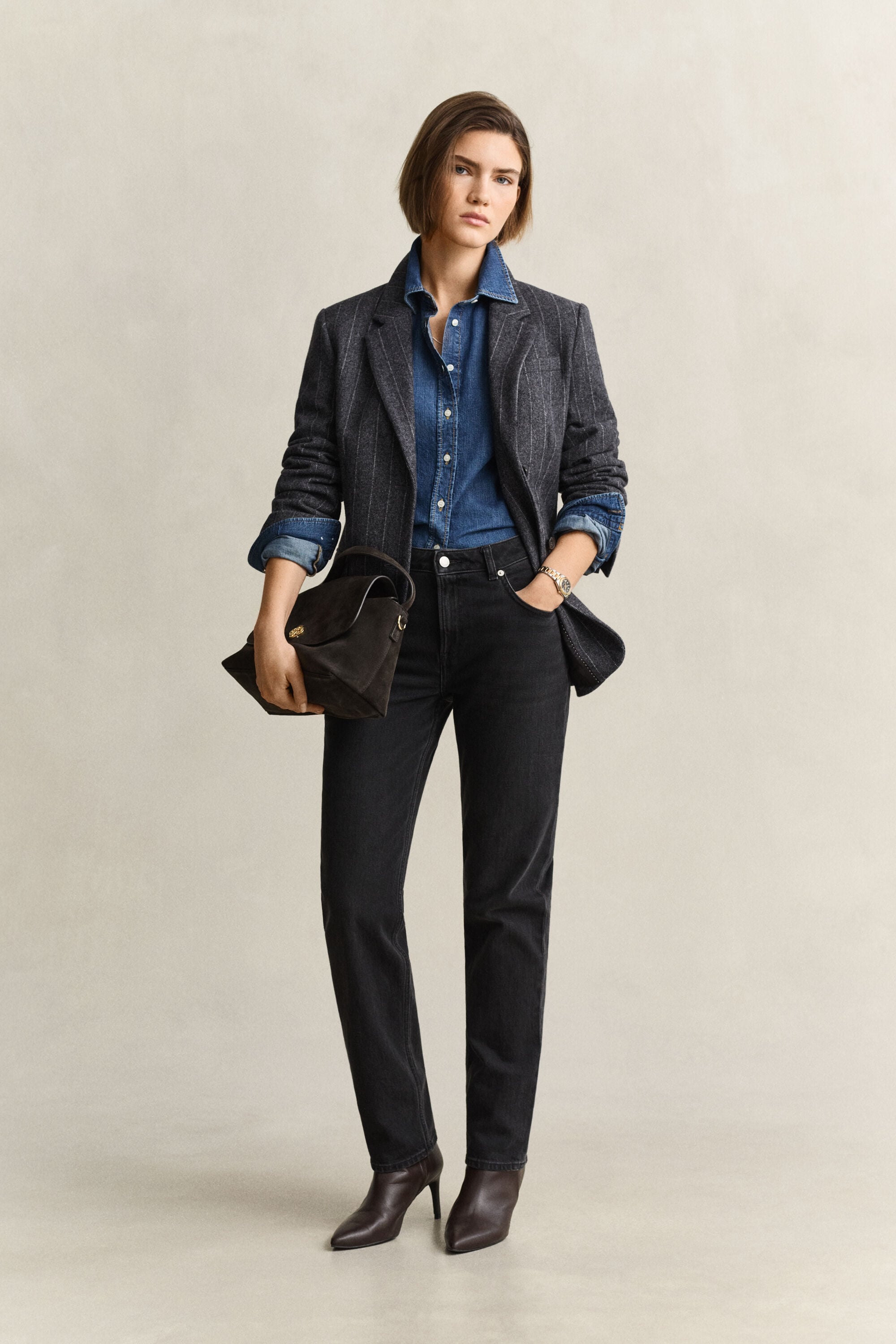Veste blazer Hourglass à rayures tennis