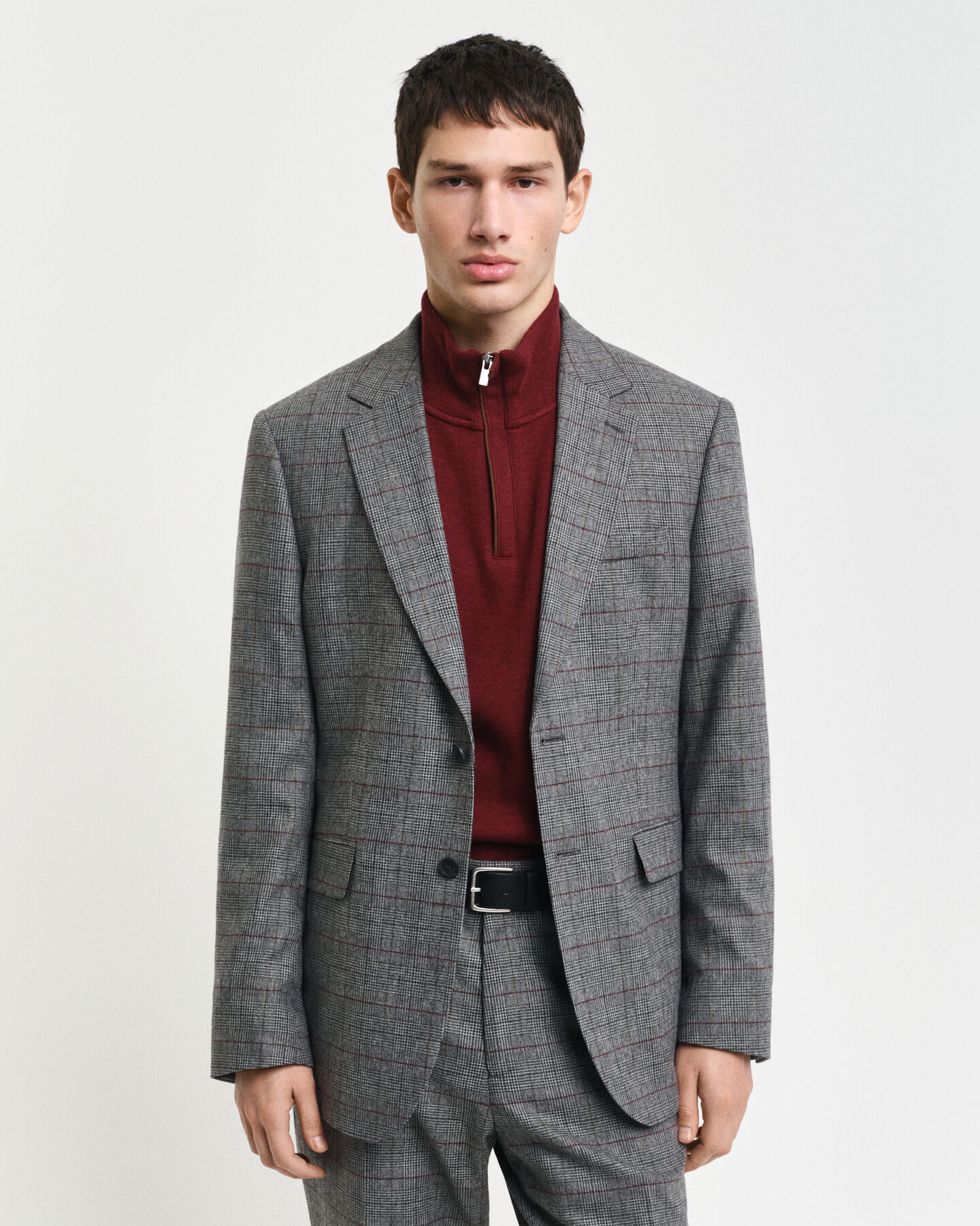 Veste blazer de costume à carreaux