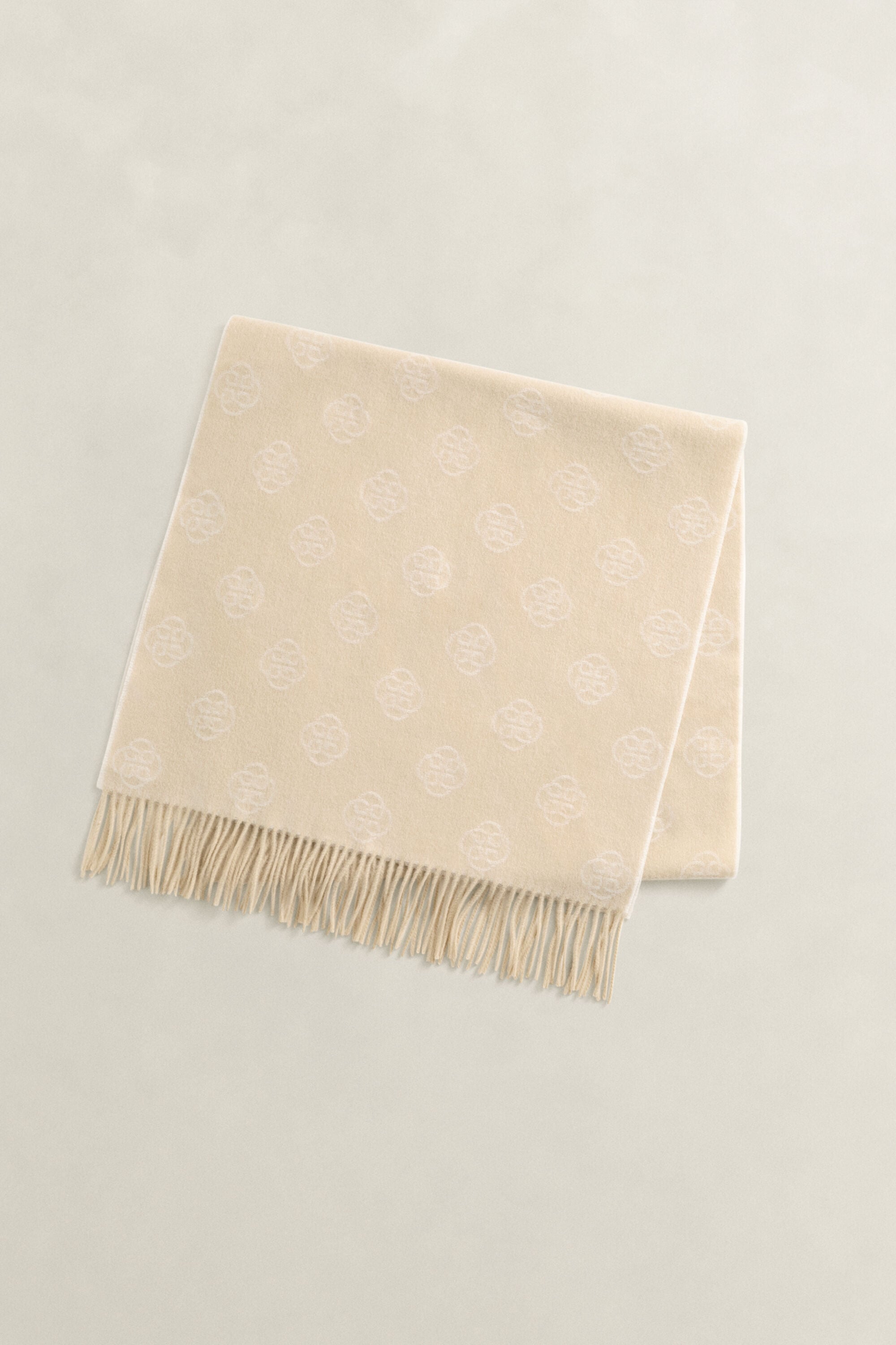 Écharpe en laine à monogrammes