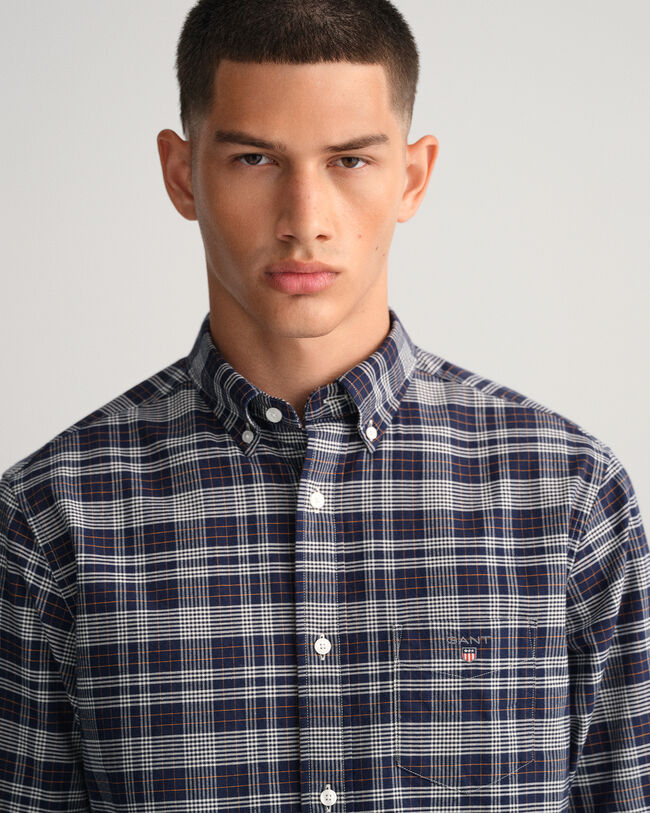 Chemise regular fit en coton Oxford &agrave; carreaux