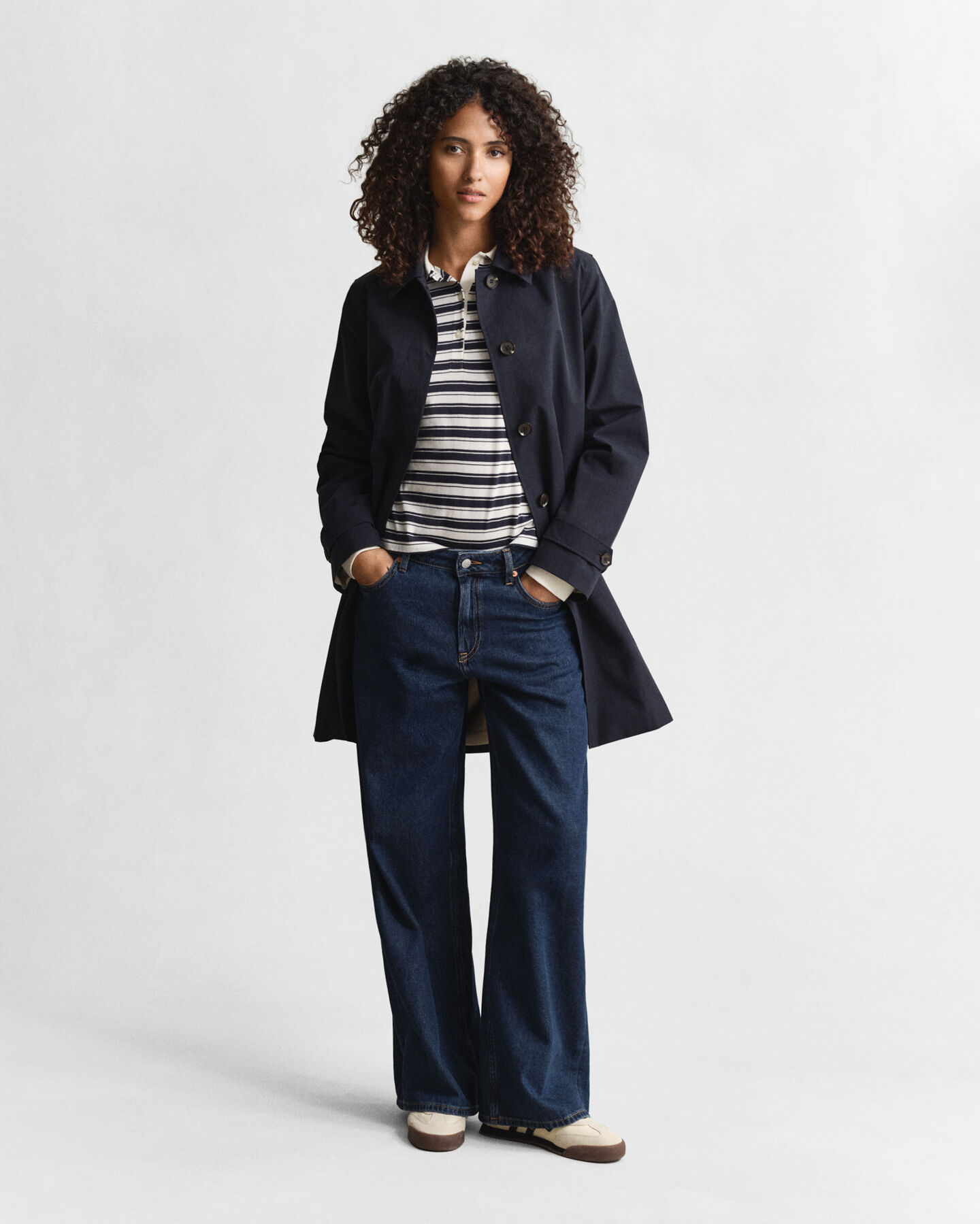 Polo ray&eacute; &agrave; manches longues