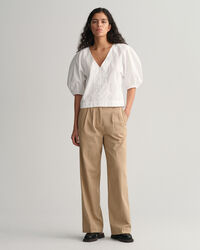 Haut col V à manches ballon