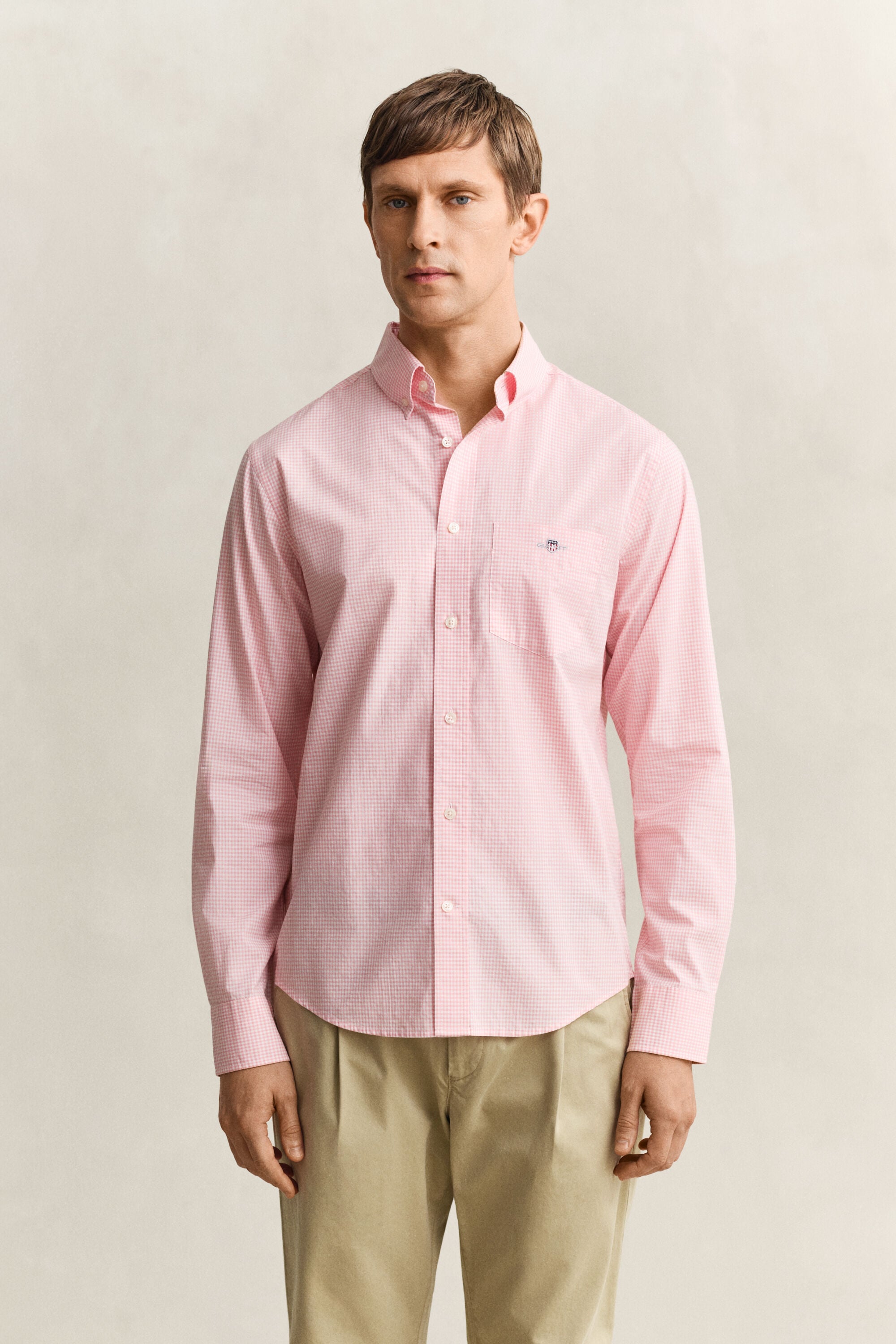 Chemise vichy en popeline classique