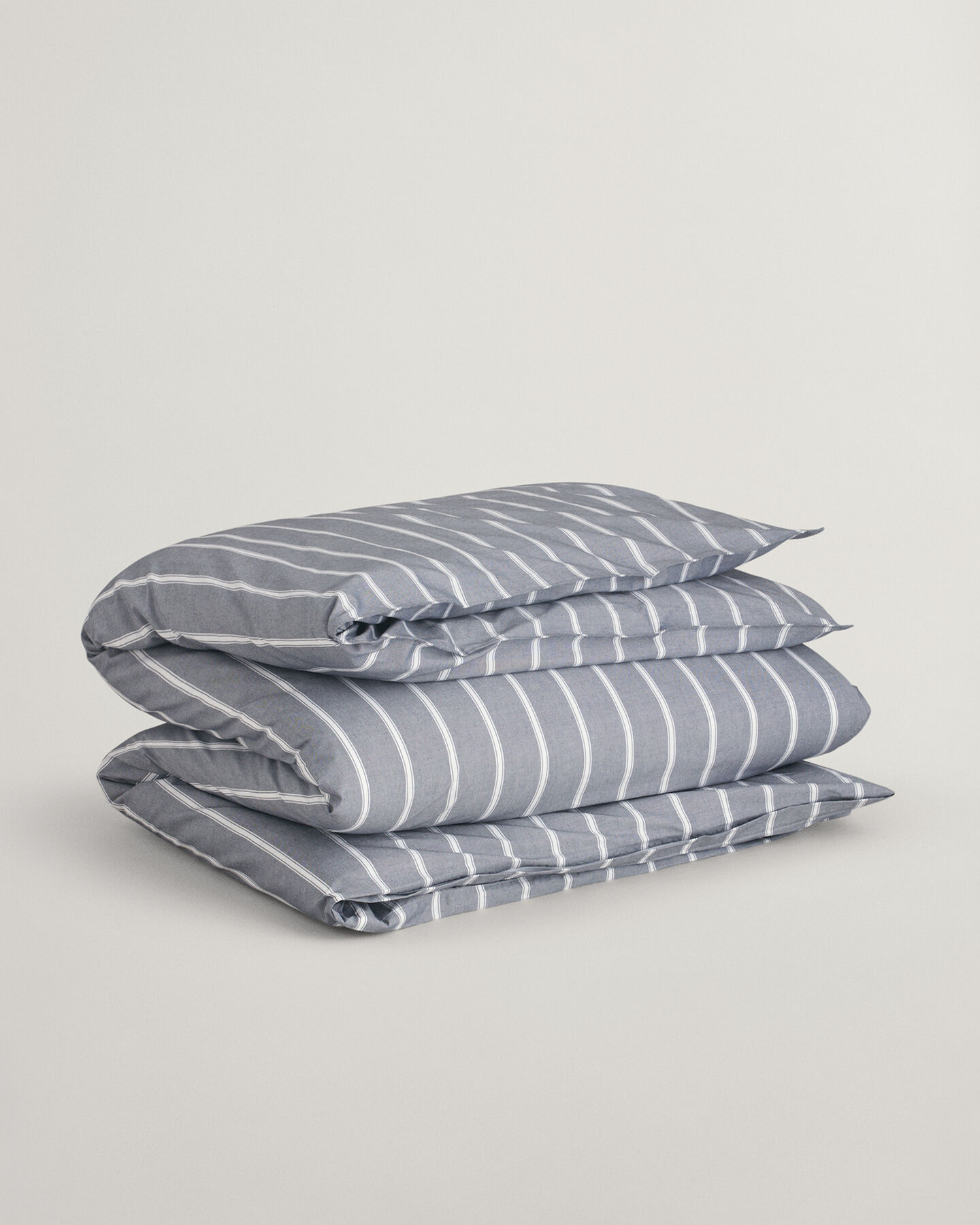 Housse de couette double à rayures Oxford