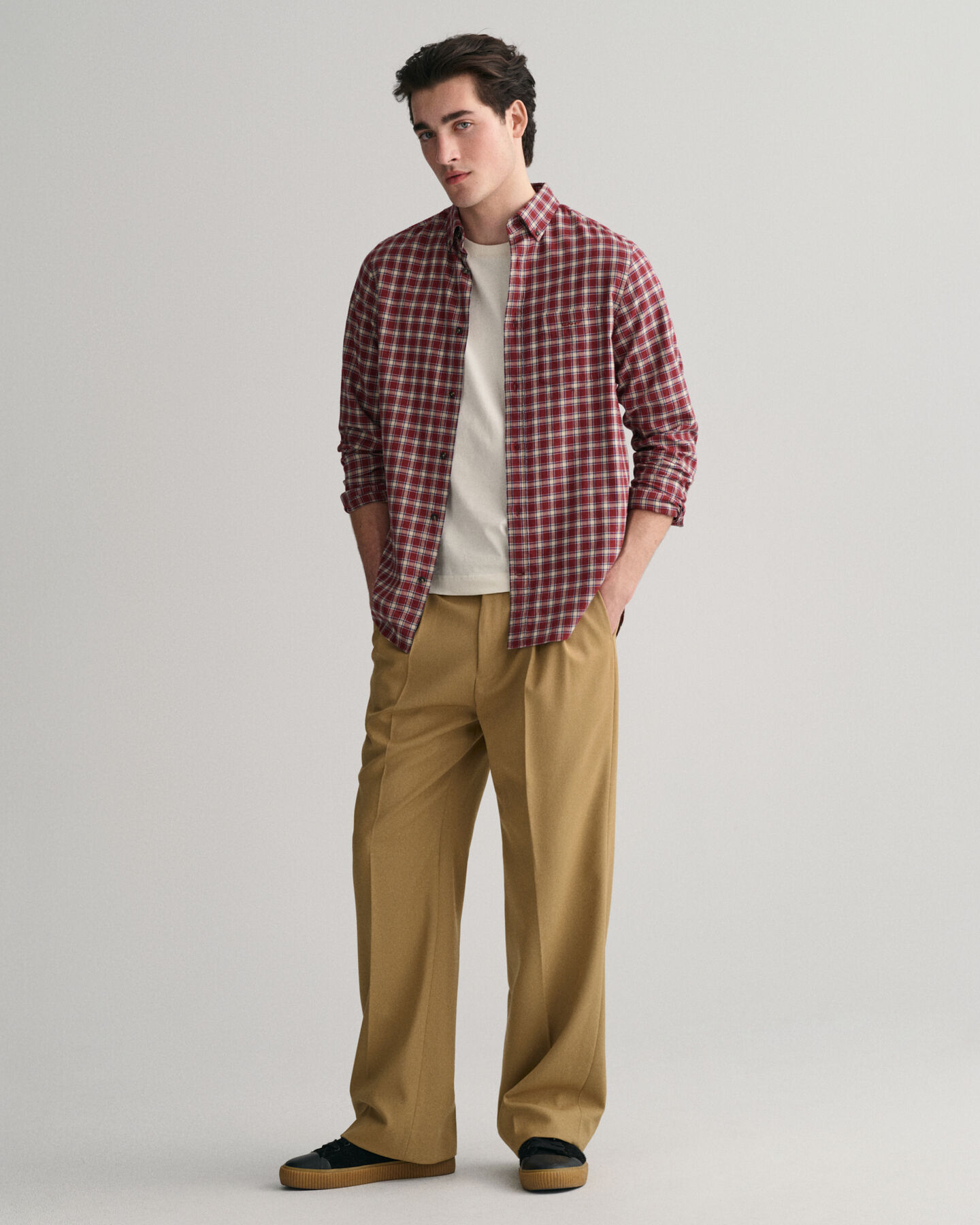 Chemise regular fit en flanelle à motif écossais