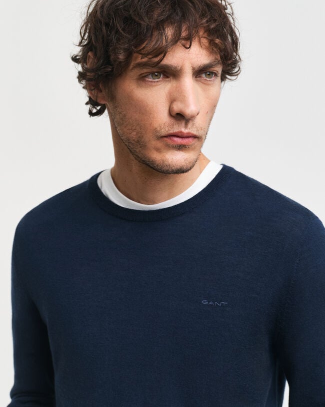 Pull ras du cou en laine mérinos extrafine