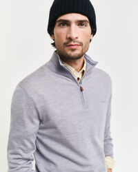 Pull &agrave; demi-zip en laine m&eacute;rinos extrafine