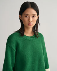 Pull ras du cou &agrave; manches ray&eacute;es