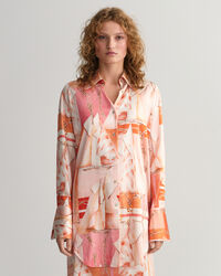 Chemise relaxed fit en soie à imprimé Sailing