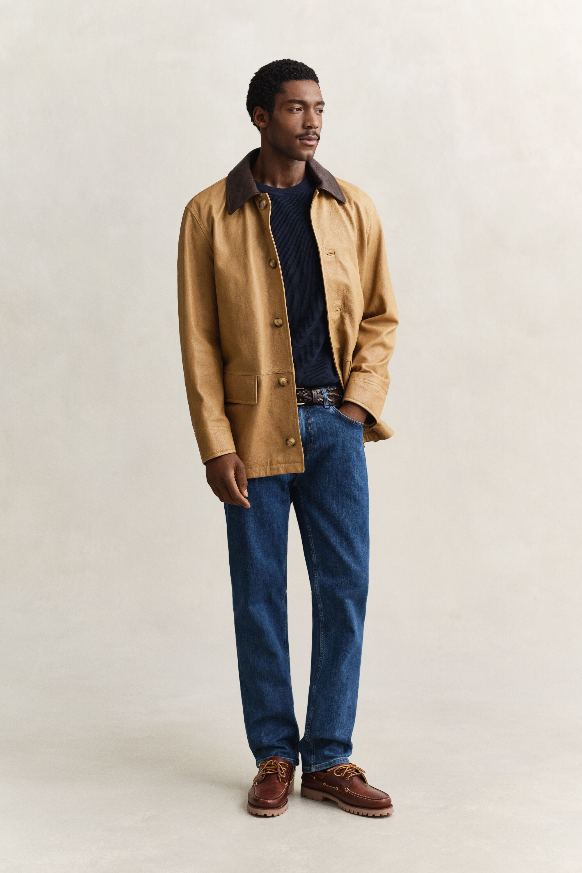 Pull col rond en coton texturé