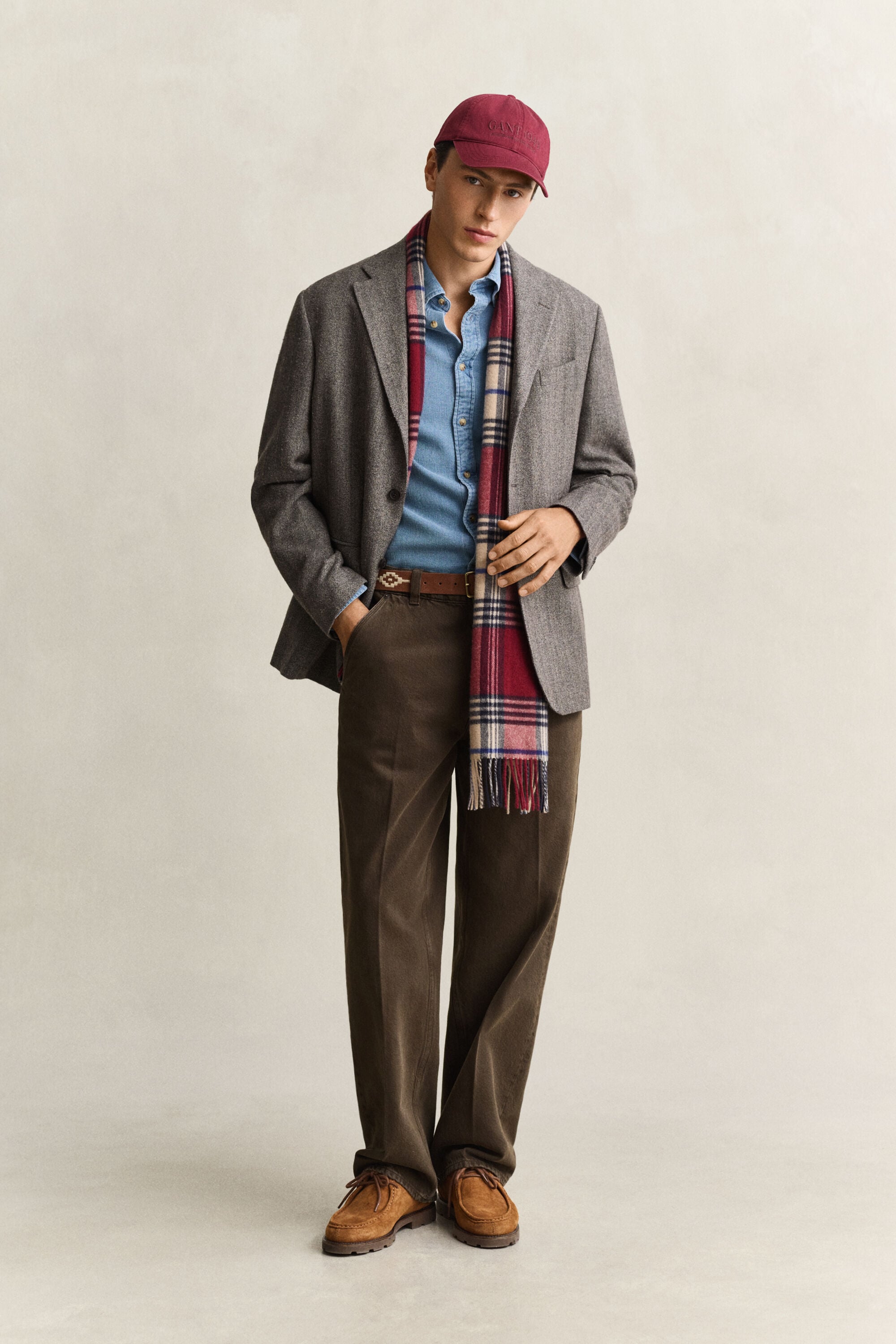 Chemise indigo gaufrée