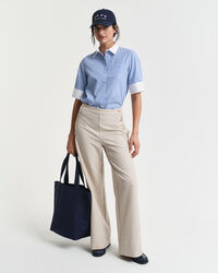 Chemise coupe regular à rayures contrastées