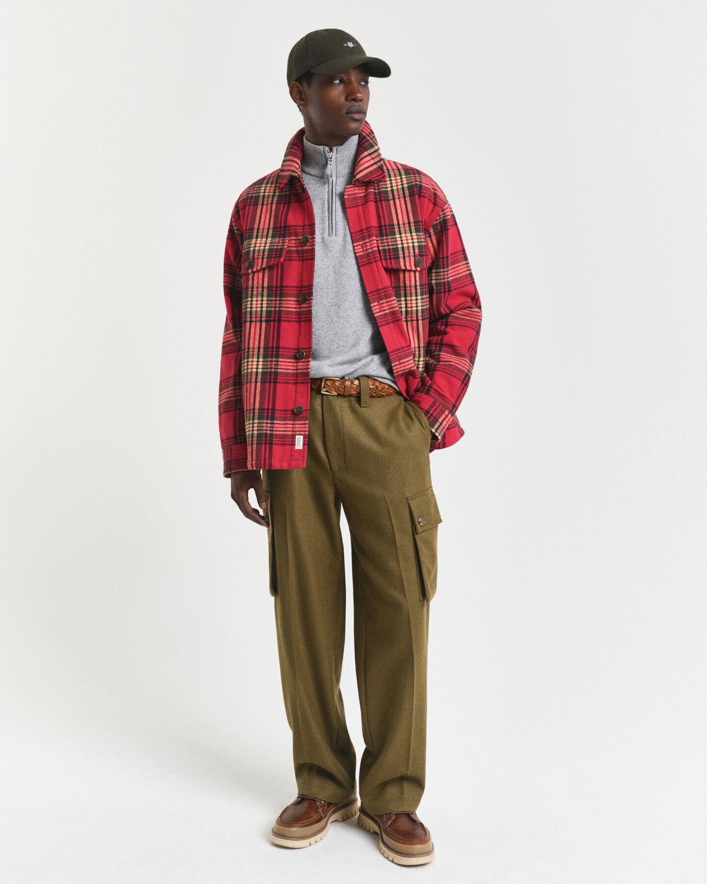 Pull à demi-zip en laine d'agneau ultra-fine