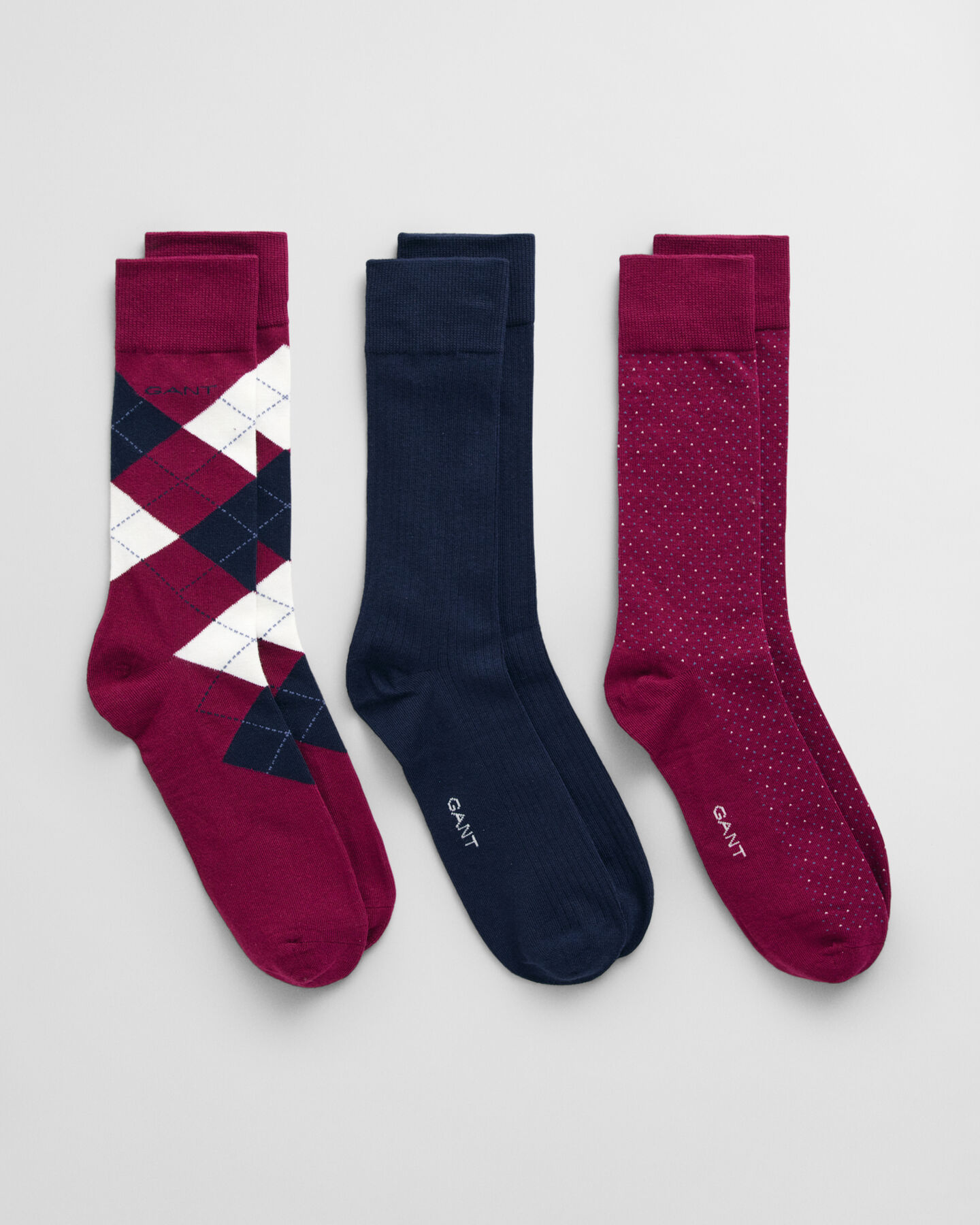 Coffret cadeau de 3&nbsp;paires de chaussettes &agrave; motif argyle