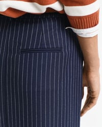 Jupe midi à rayures tennis