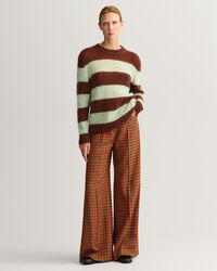 Pull ras du cou en mohair à rayures