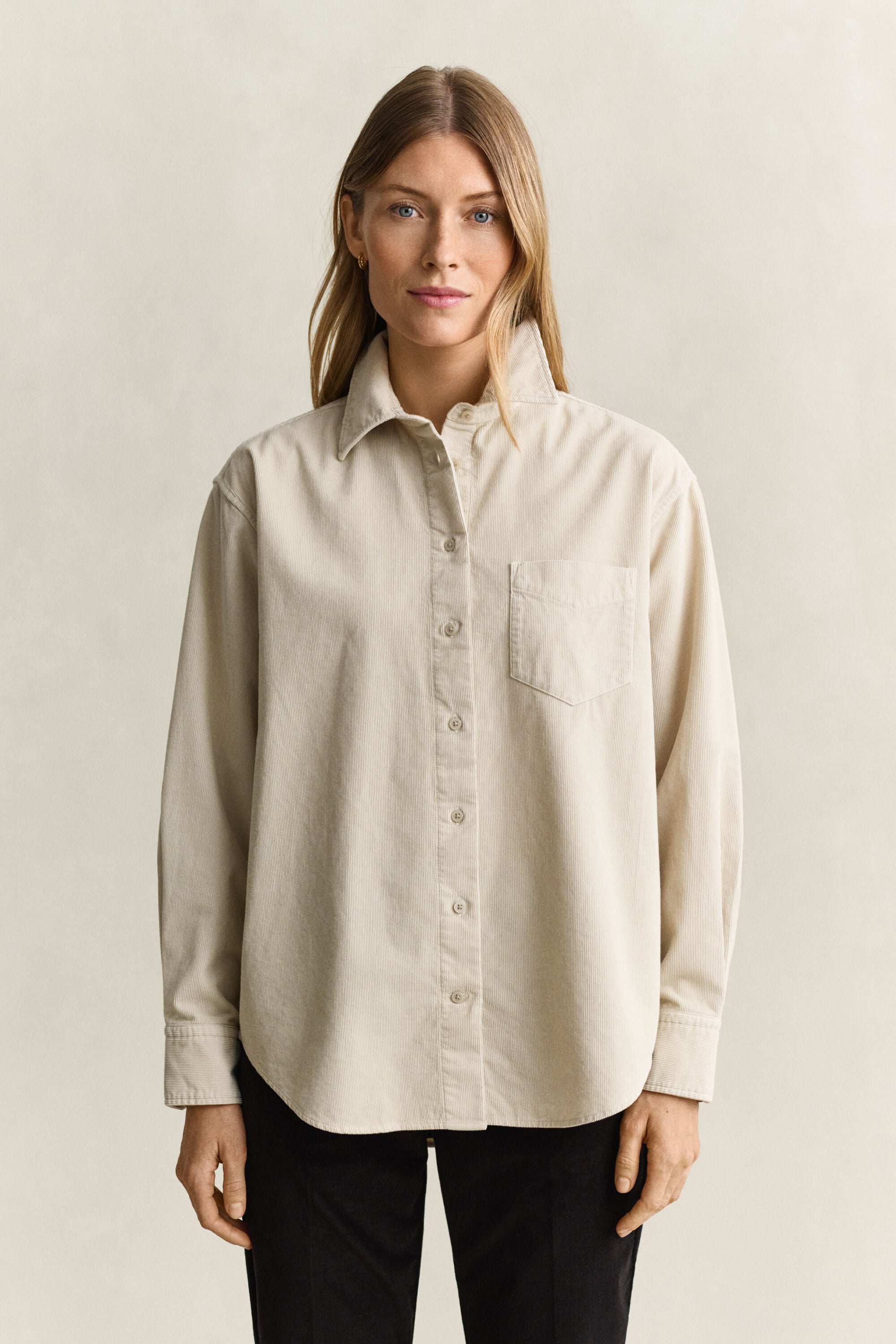 Chemise décontractée en velours côtelé