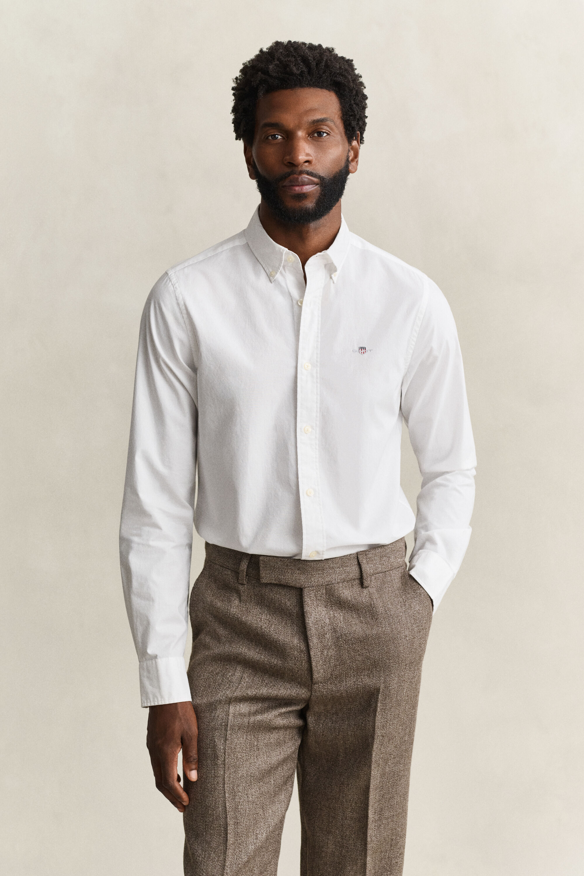 Chemise slim classique en popeline