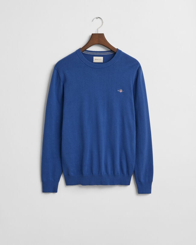 Pull col rond en coton classique