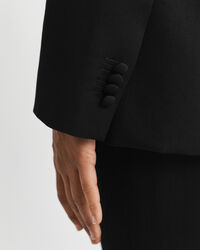 Veste blazer de smoking coupe regular en laine mélangée