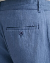 Pantalon relaxed fit en lin avec cordon de serrage