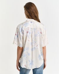 Chemise coupe regular à manches courtes avec imprimé floral