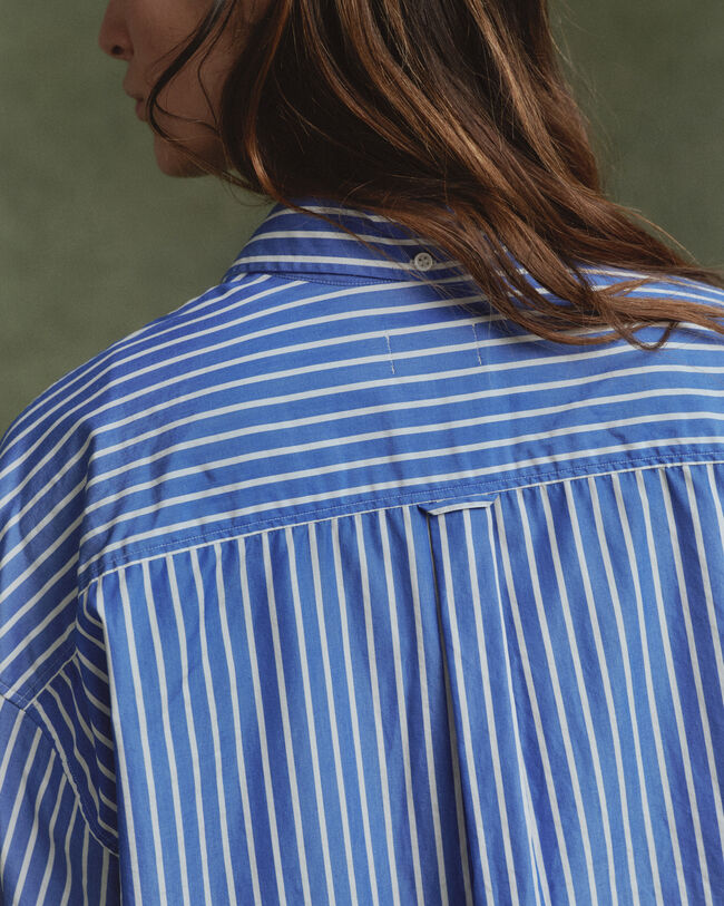 Robe-chemise ultra-ample à rayures