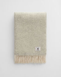 Jeté de lit en laine à chevrons