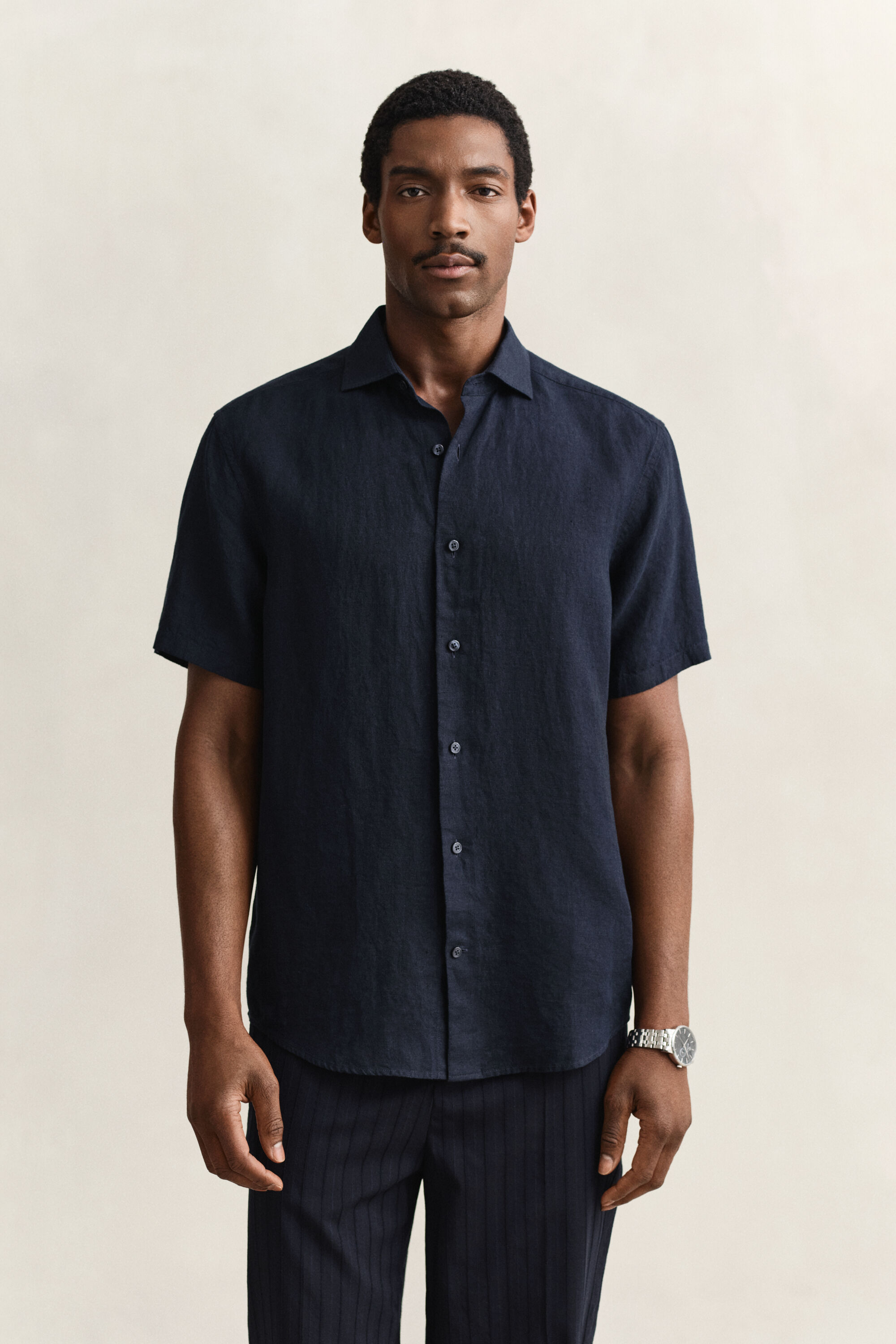 Chemise à manches courtes en lin
