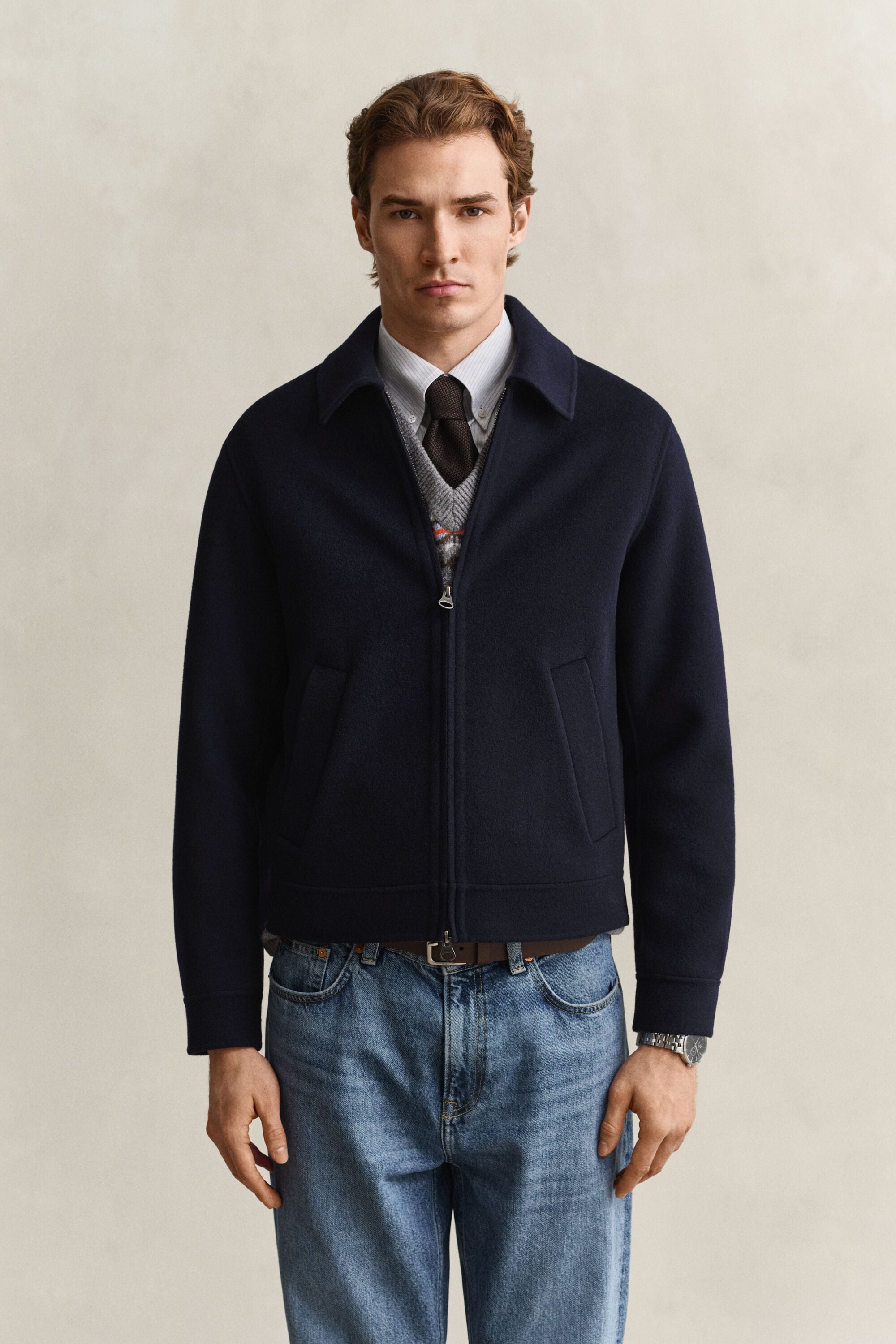 Veste cousue main