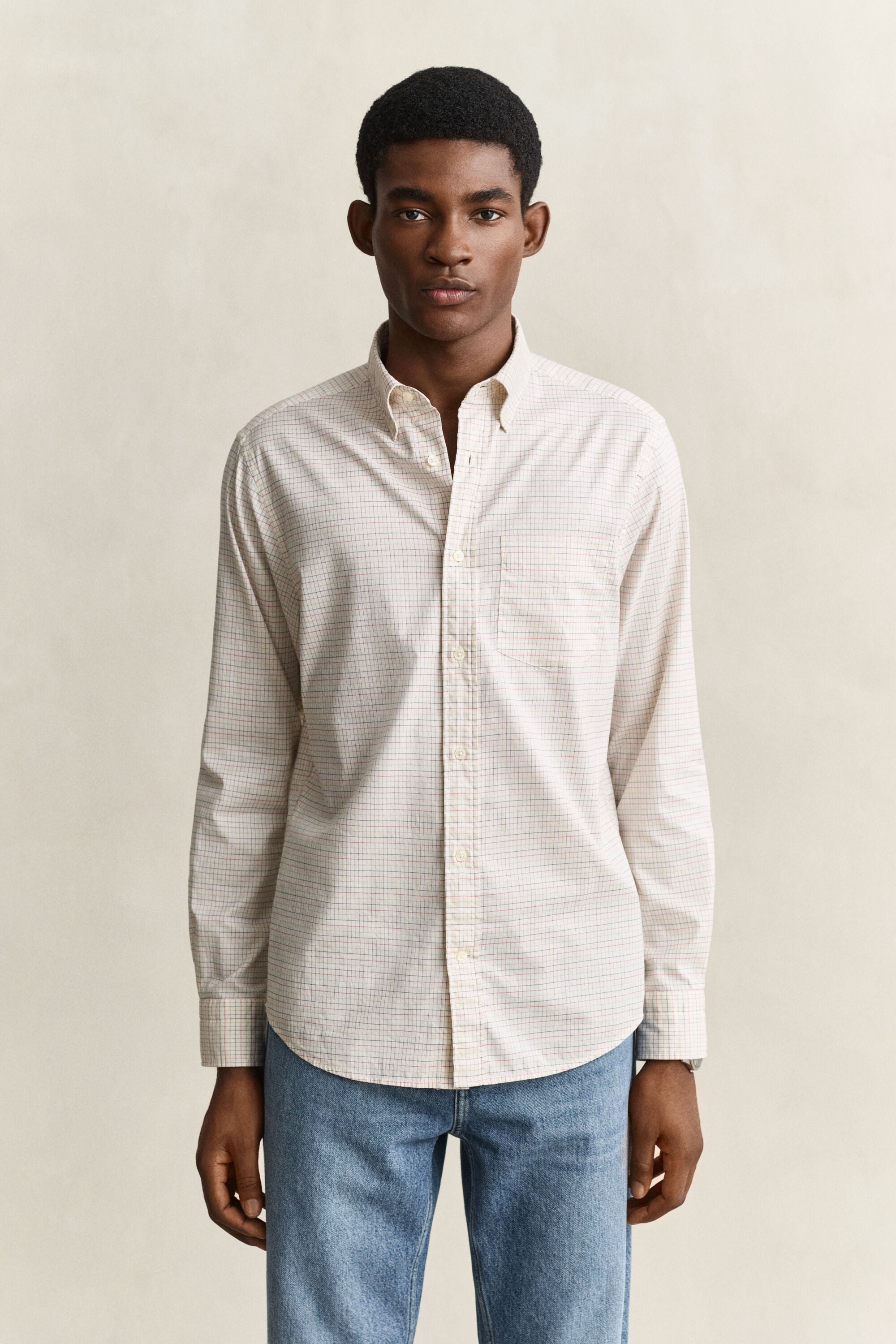 Chemise en coton Oxford à carreaux Gant x Yale
