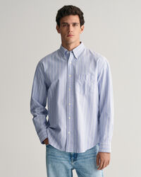 Chemise relaxed fit en coton Oxford Heritage à rayures